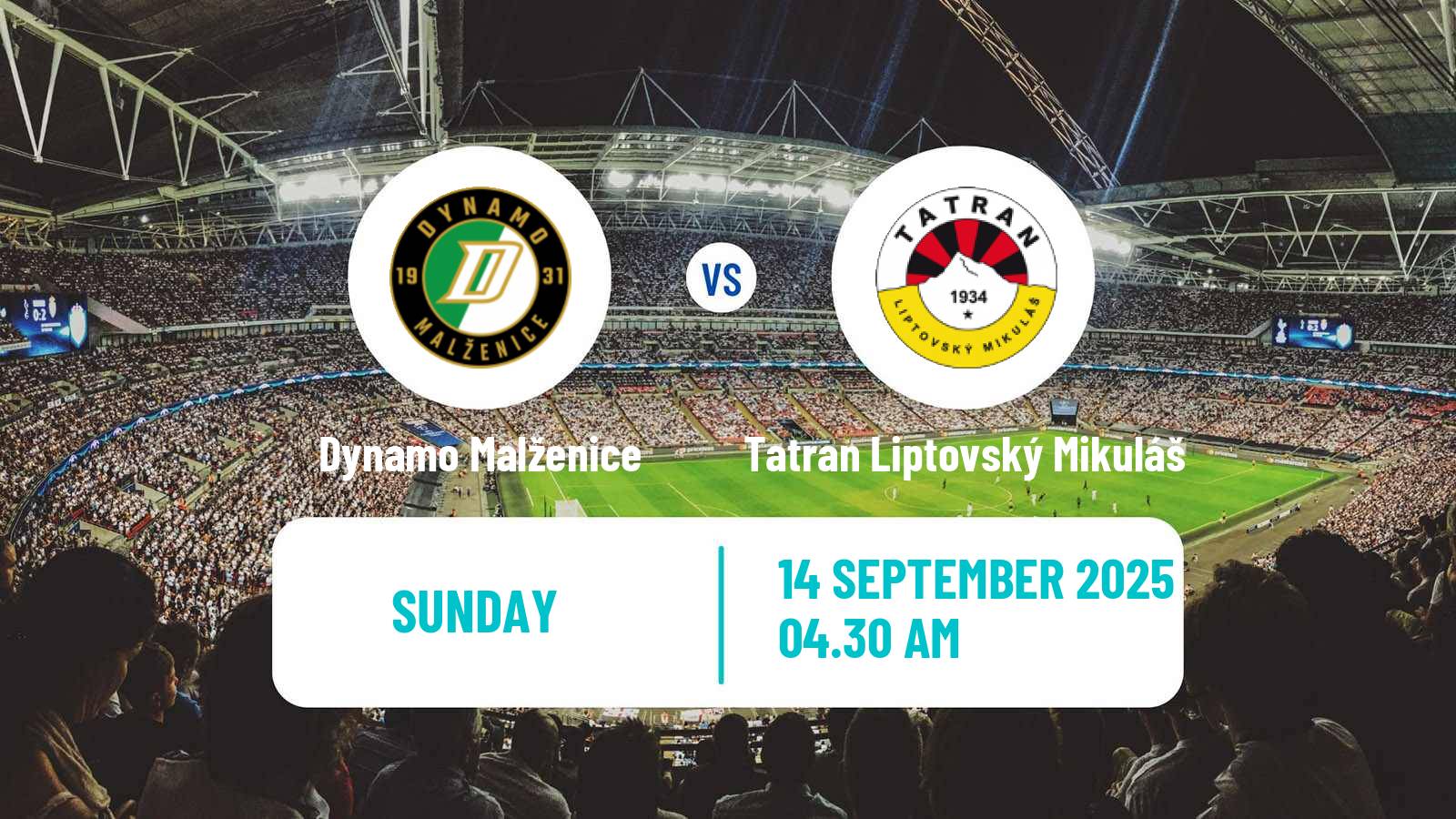 Football Slovak 2 Liga Dynamo Malženice - Tatran Liptovský Mikuláš