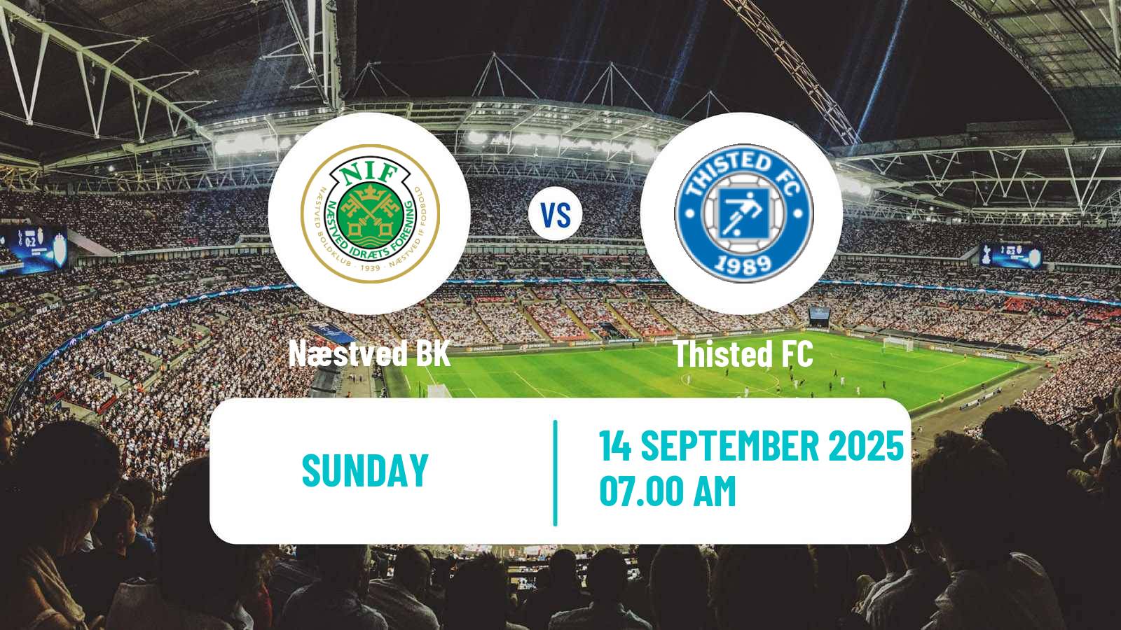 Football Danish 2 Division Næstved BK - Thisted