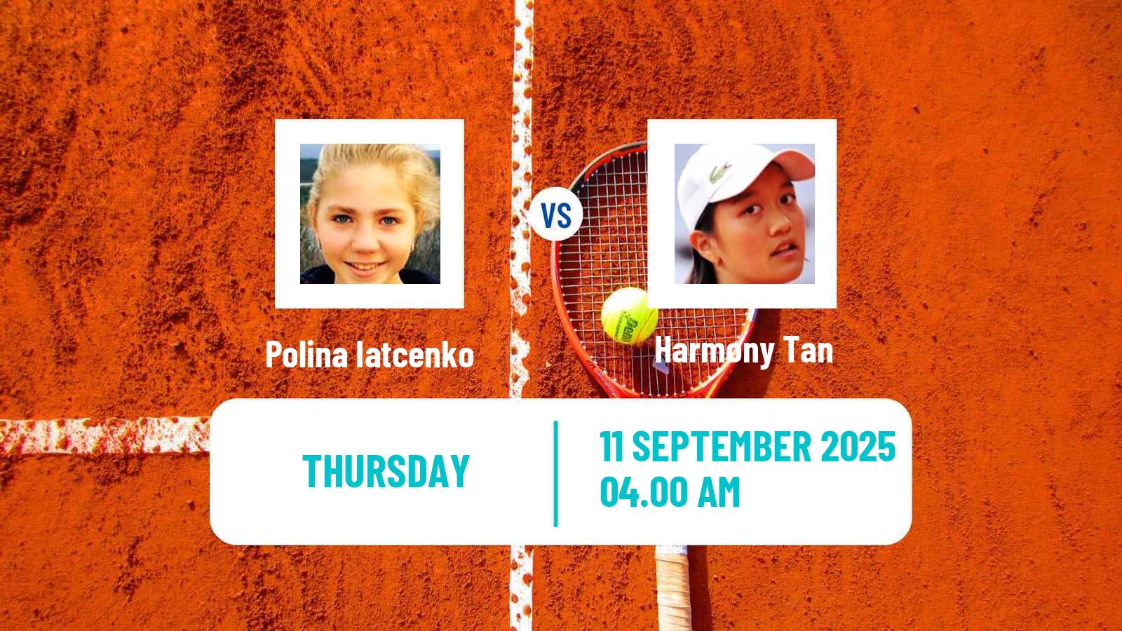 Tennis ITF W75 Le Neubourg Women Polina Iatcenko - Harmony Tan