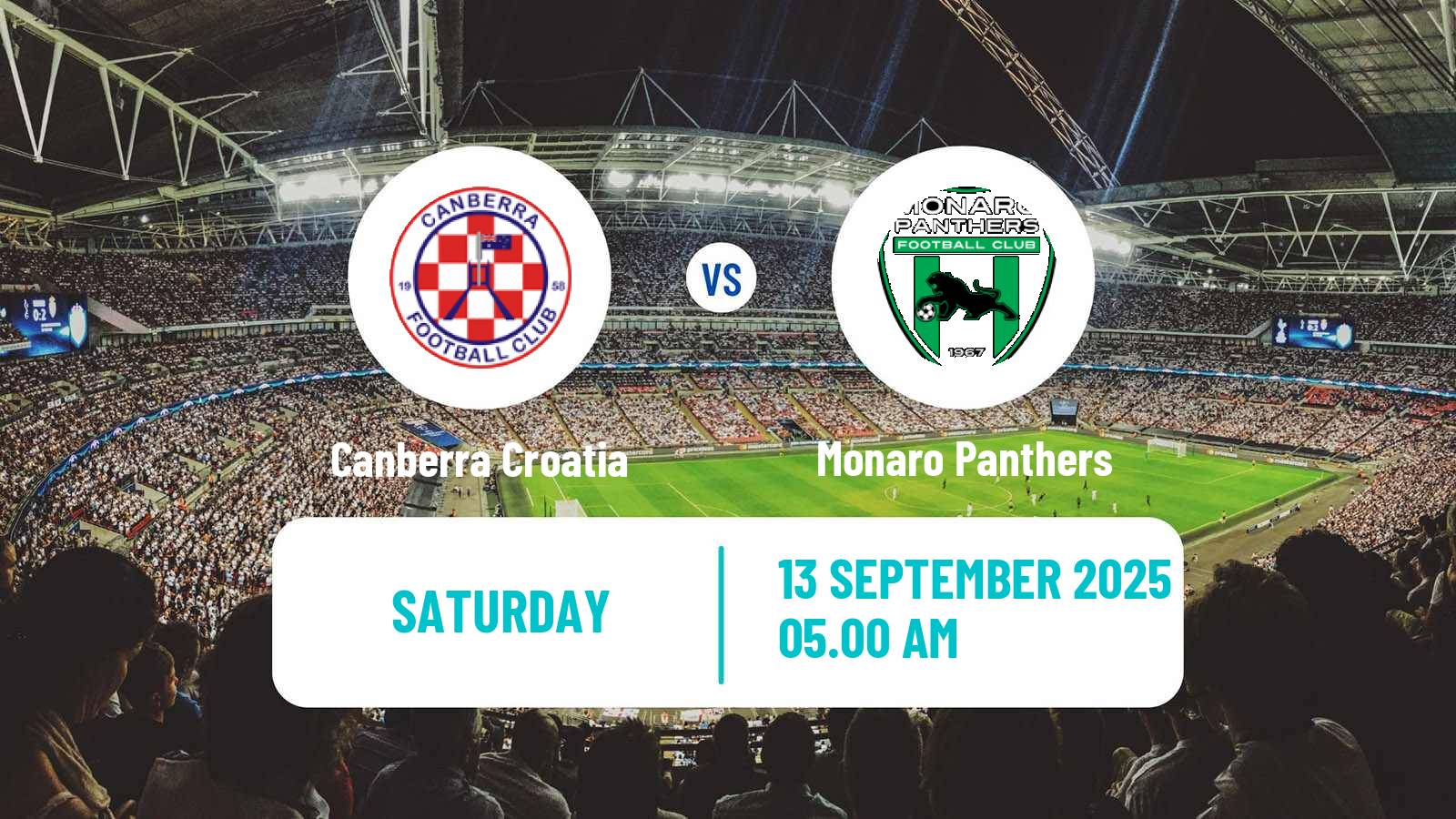 Football Australian NPL ACT Canberra Croatia - Monaro Panthers