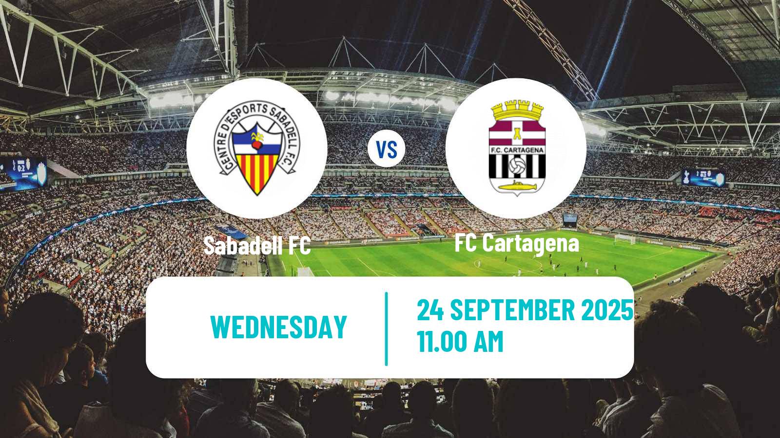 Football Spanish Primera RFEF Group 2 Sabadell - Cartagena