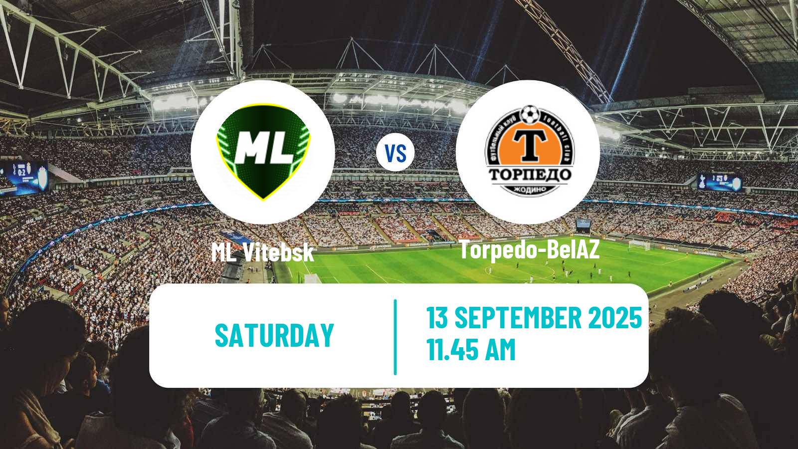 Football Belarusian Vysshaya Liga ML Vitebsk - Torpedo-BelAZ