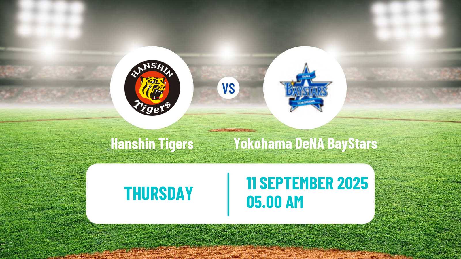 Baseball NPB Hanshin Tigers - Yokohama DeNA BayStars