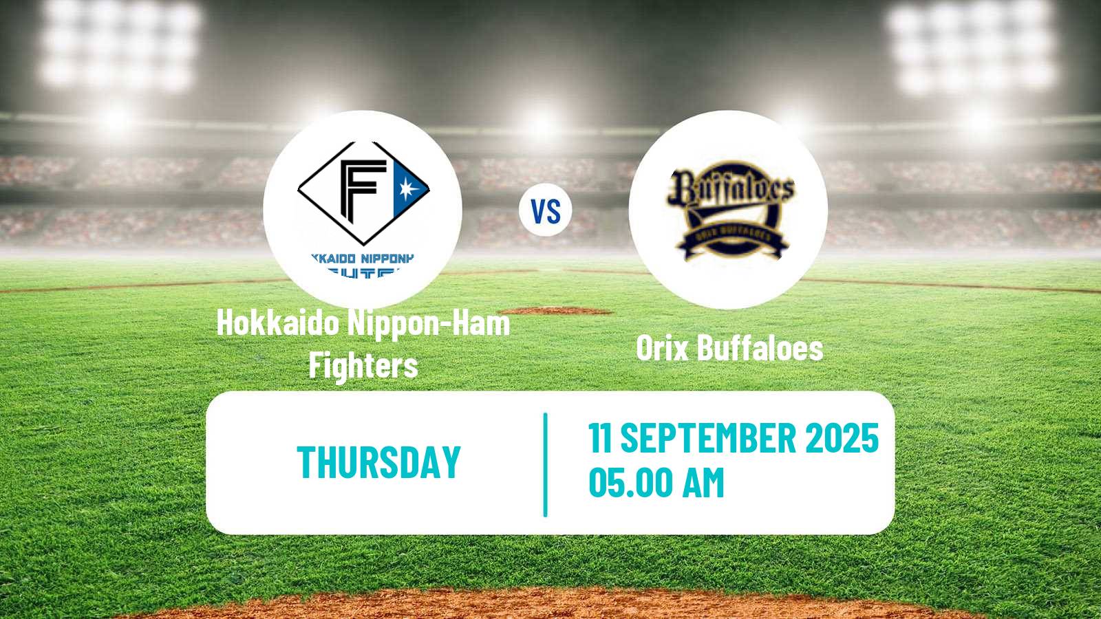 Baseball NPB Hokkaido Nippon-Ham Fighters - Orix Buffaloes