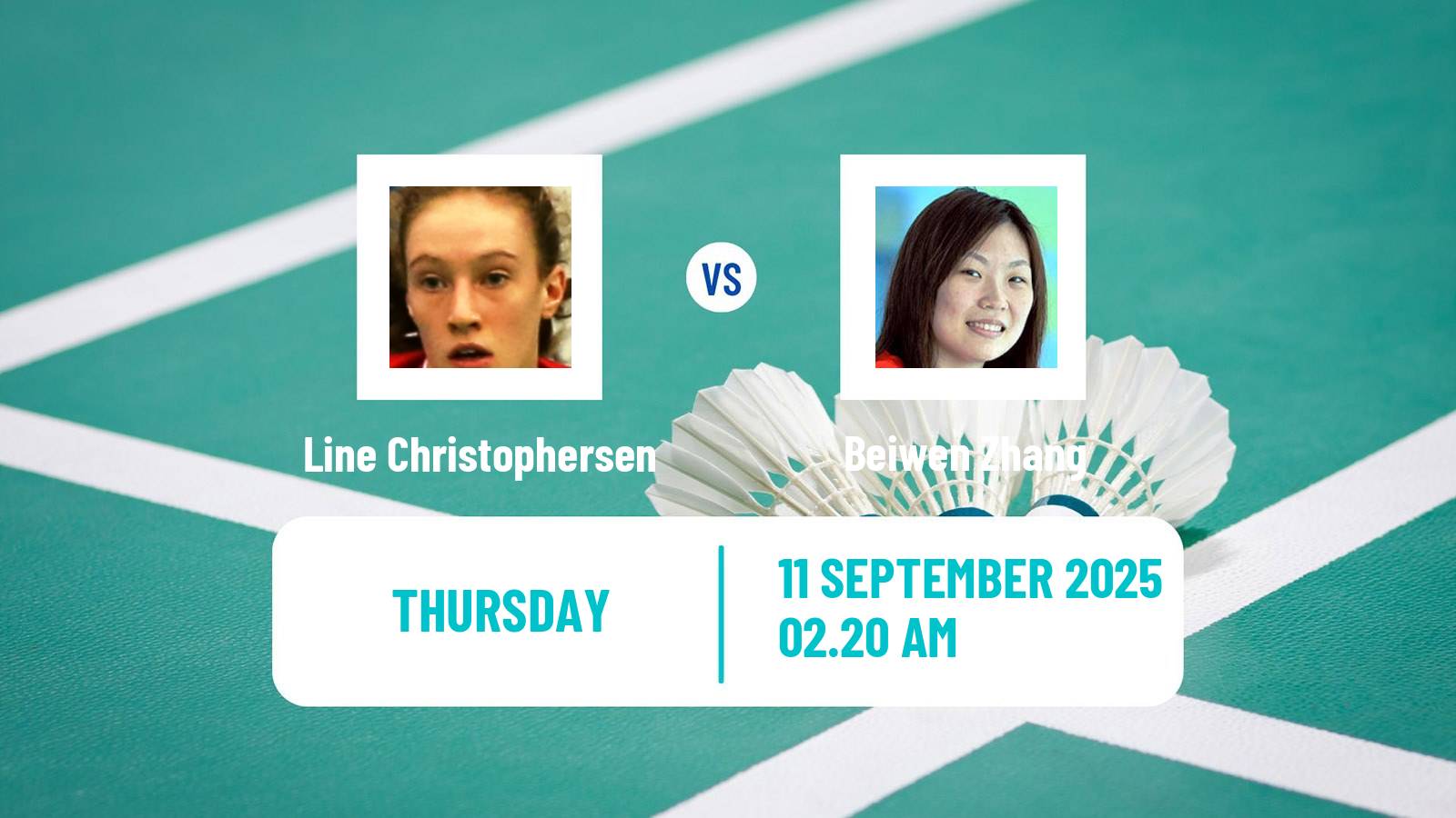 Badminton BWF World Tour Hong Kong Open Women Line Christophersen - Beiwen Zhang