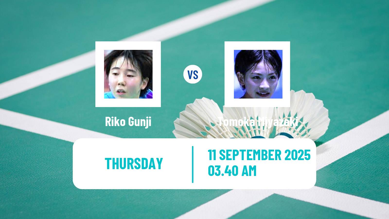 Badminton BWF World Tour Hong Kong Open Women Riko Gunji - Tomoka Miyazaki