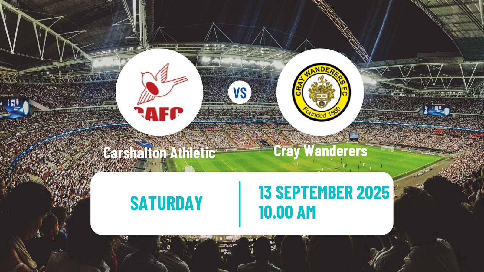 Football English Isthmian League Premier Division Carshalton Athletic - Cray Wanderers