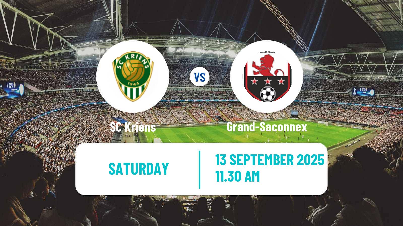 Football Swiss Promotion League Kriens - Grand-Saconnex