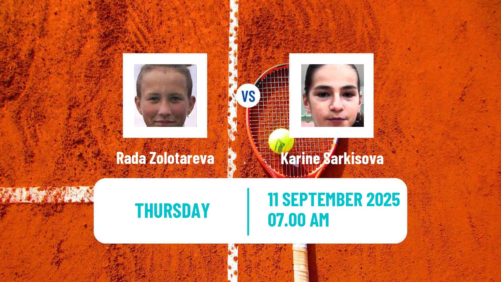 Tennis ITF W15 Kursumlijska Banja 15 Women Rada Zolotareva - Karine Sarkisova