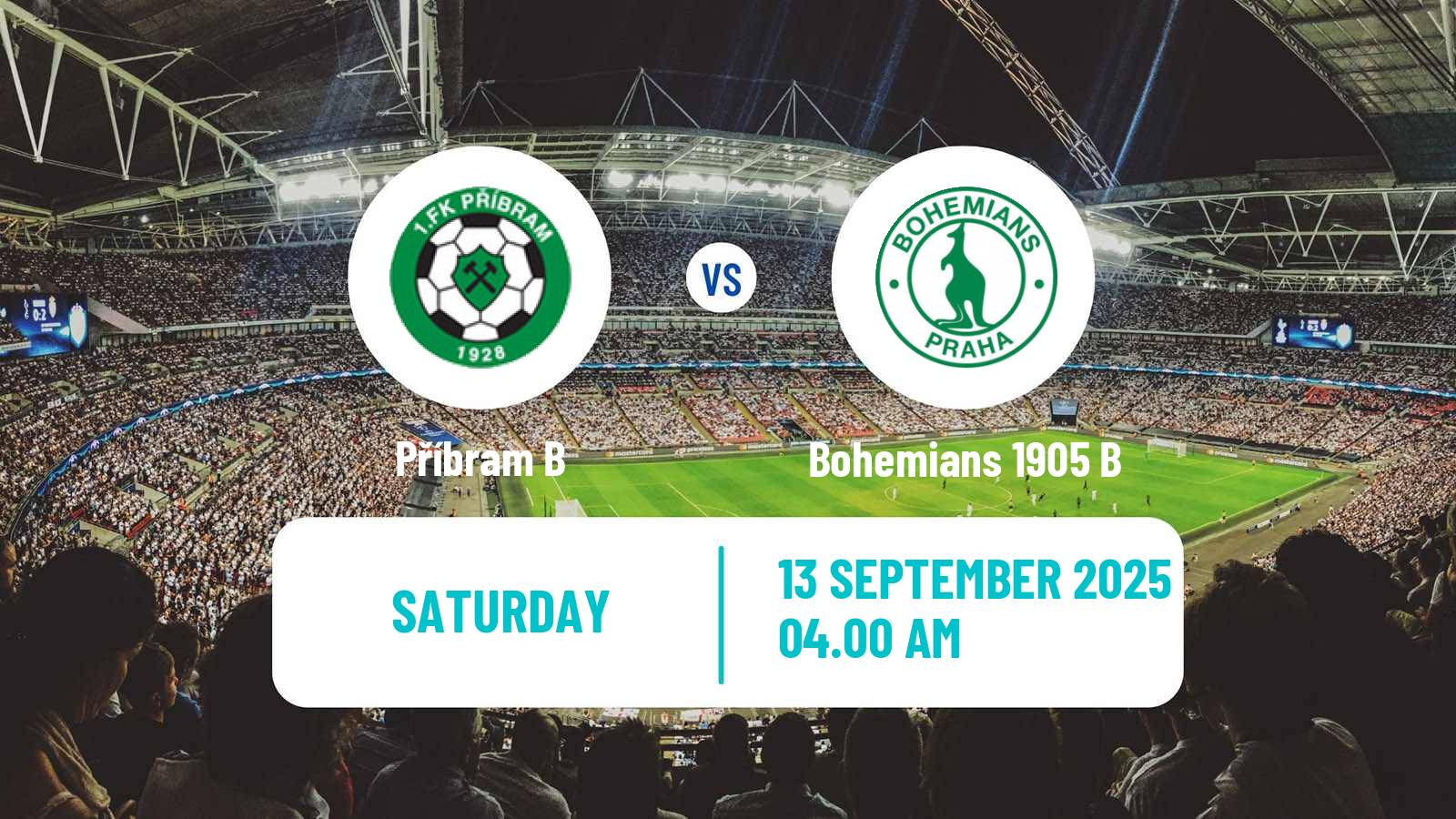 Football Czech CFL Group A Příbram B - Bohemians 1905 B