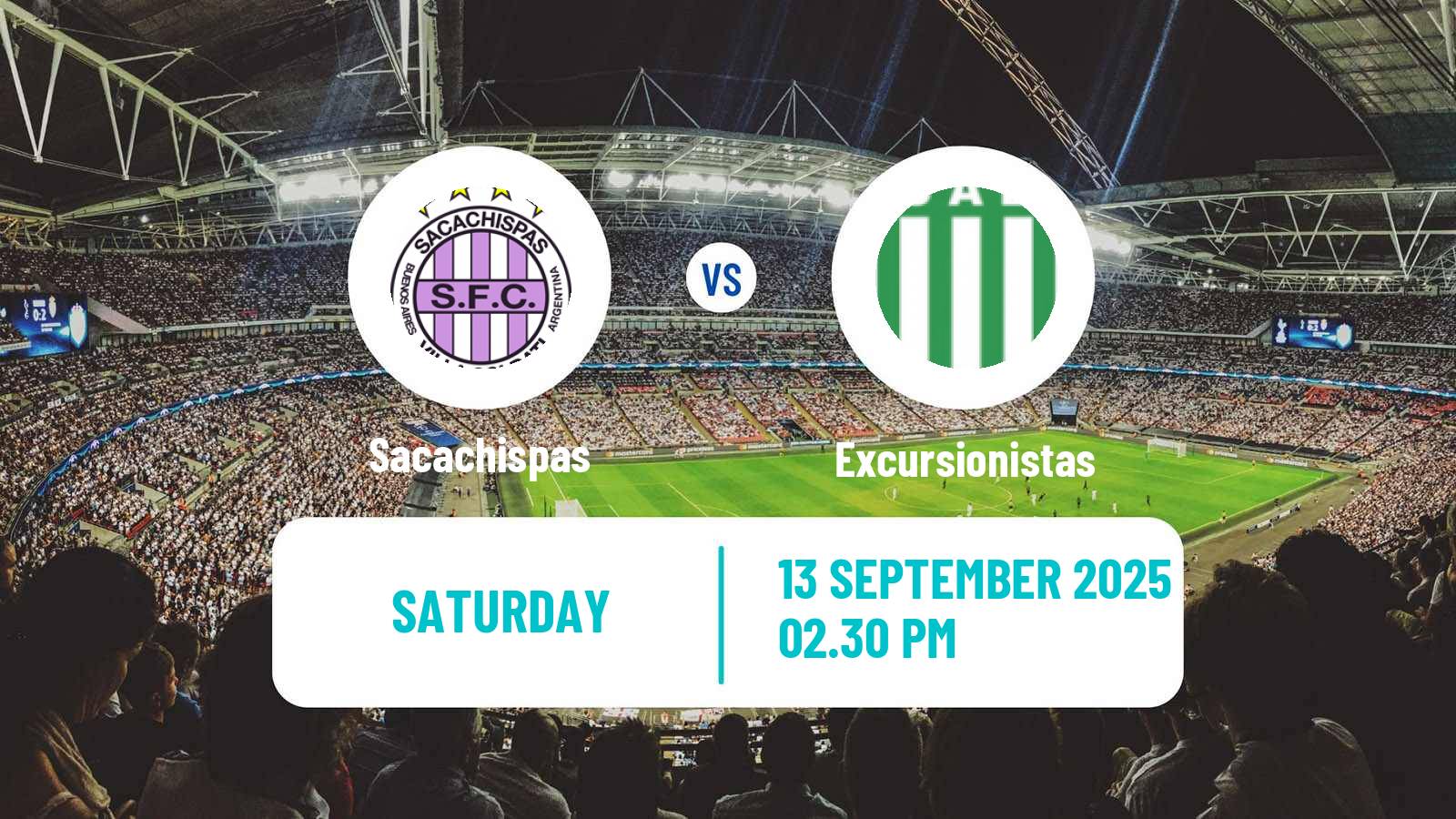 Football Argentinian Primera B Sacachispas - Excursionistas