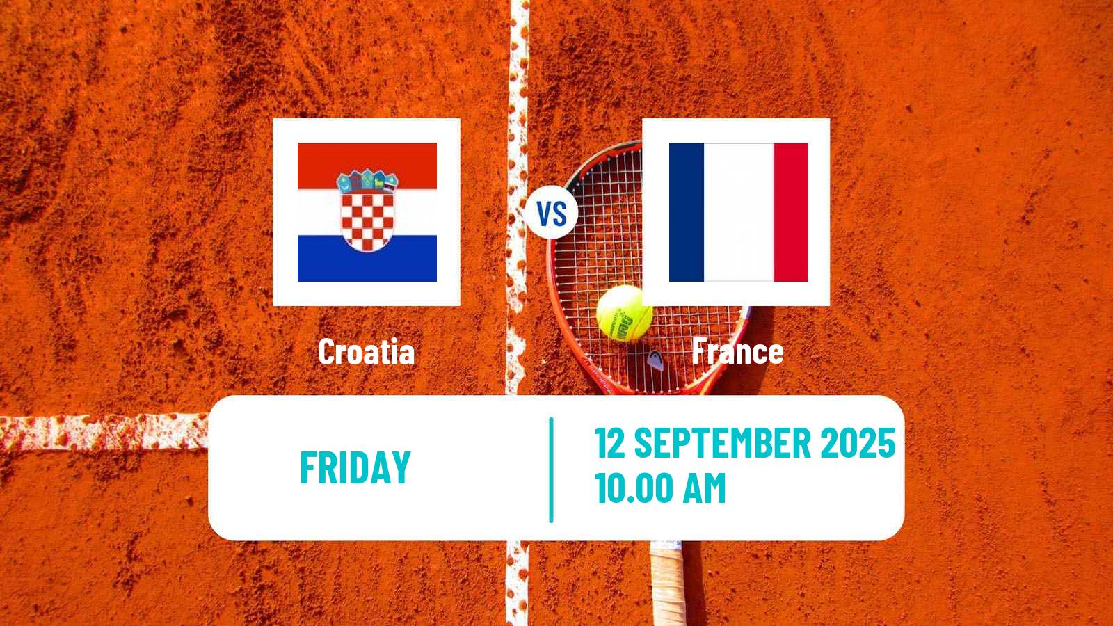 Tennis Davis Cup - World Group Teams Croatia - France