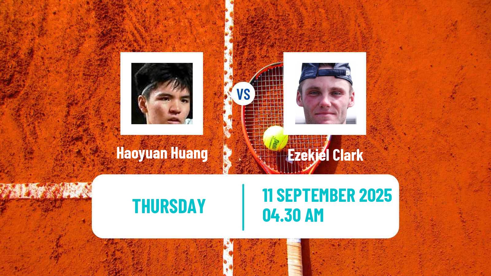 Tennis ITF M15 Monastir 34 Men Haoyuan Huang - Ezekiel Clark