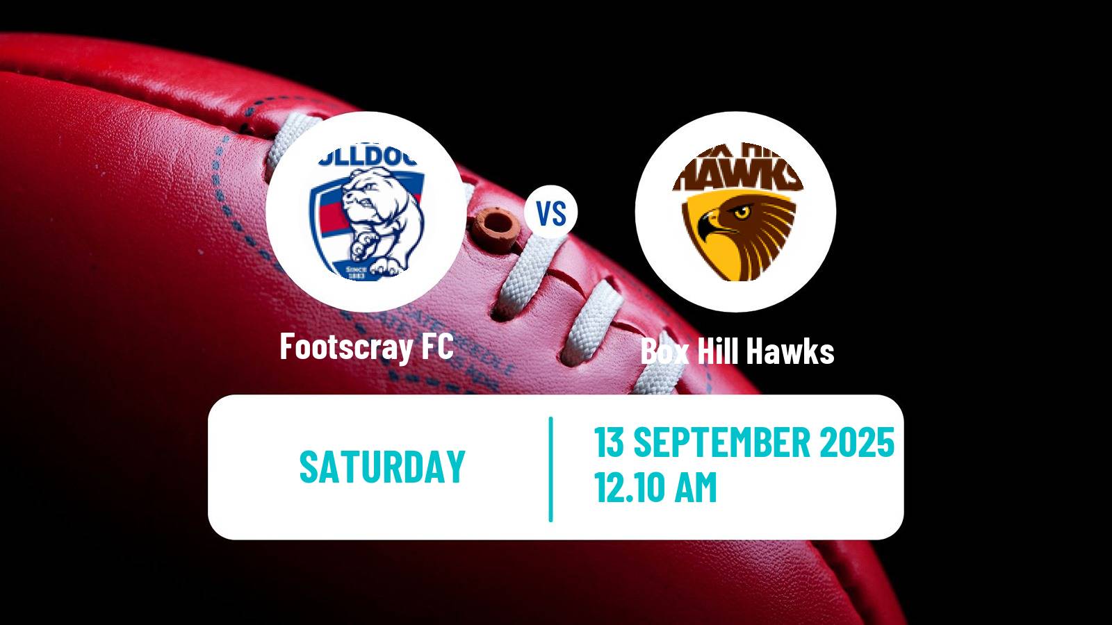 Aussie rules VFL Footscray - Box Hill Hawks
