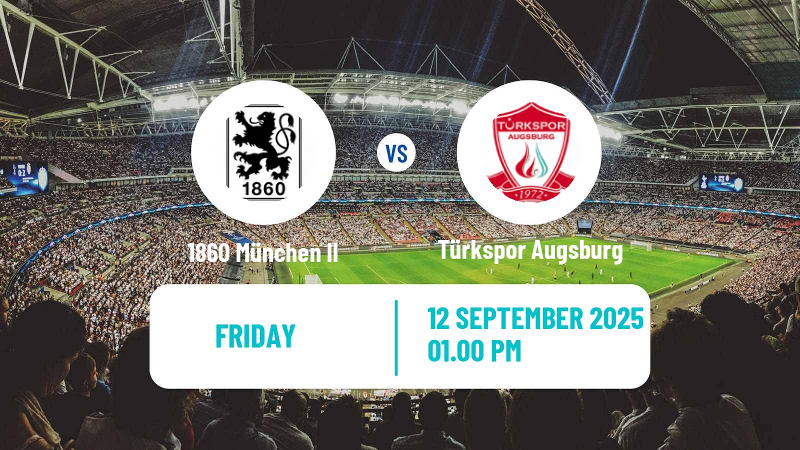 Football German Oberliga Bayern Süd 1860 München II - Türkspor Augsburg