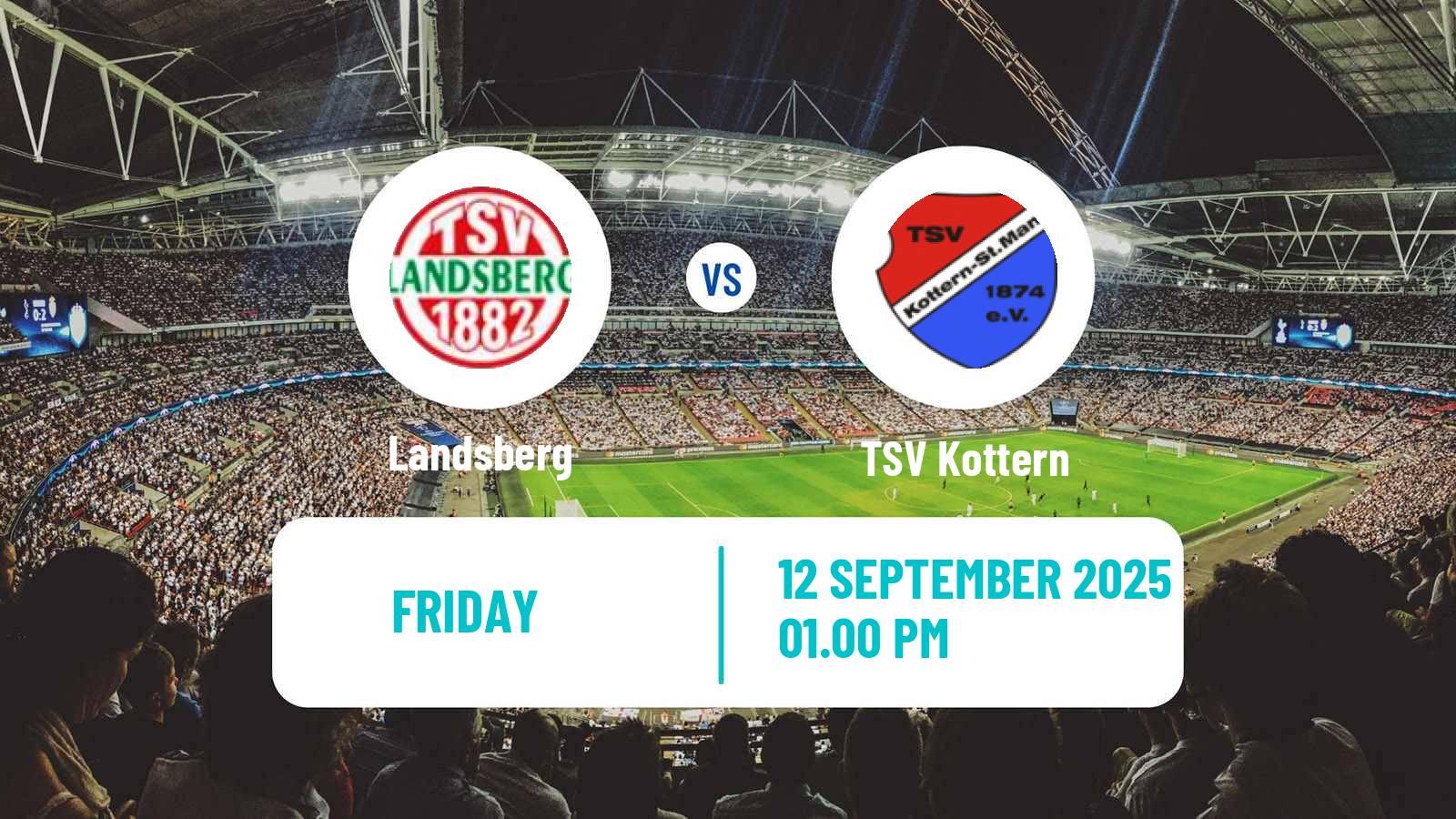 Football German Oberliga Bayern Süd Landsberg - TSV Kottern