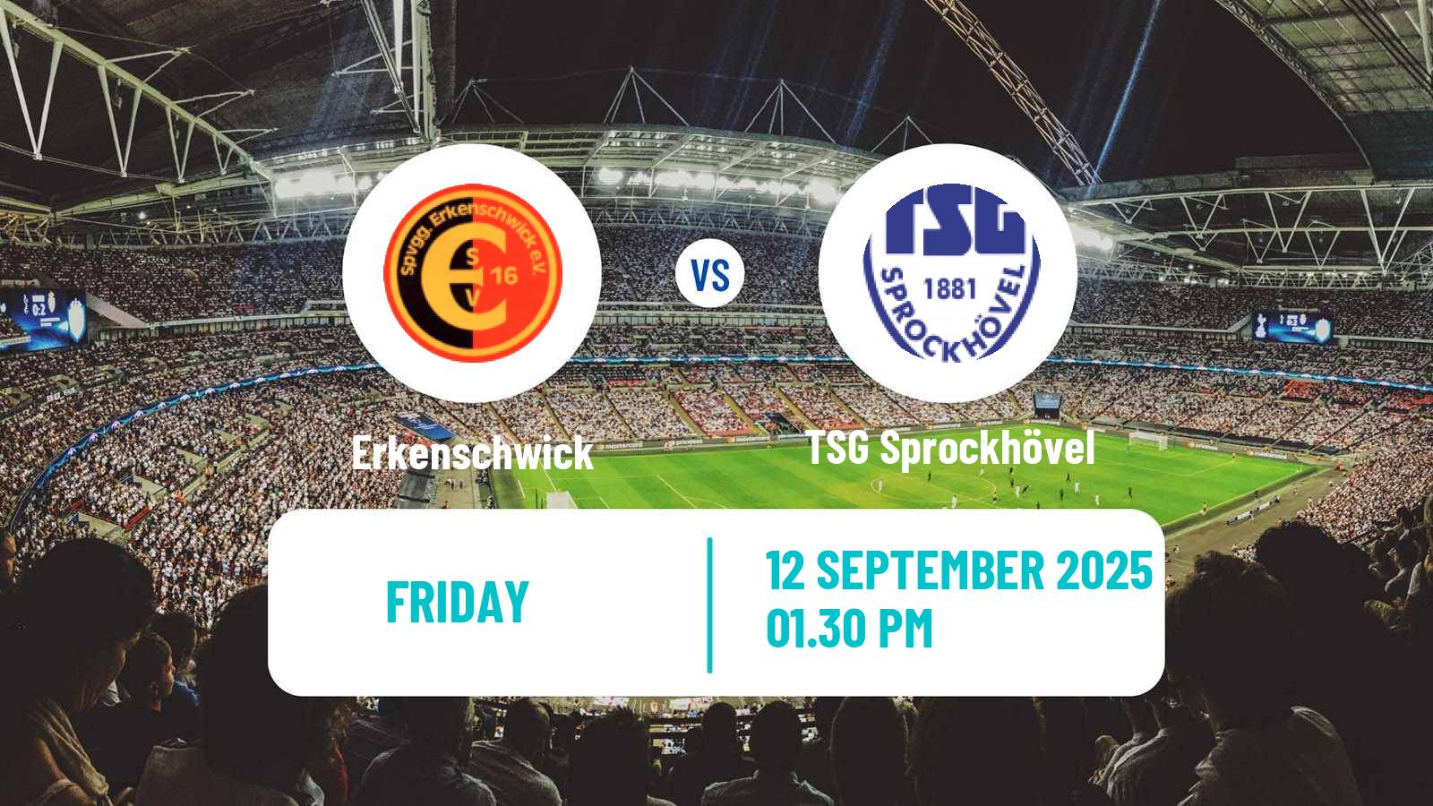 Football German Oberliga Westfalen Erkenschwick - TSG Sprockhövel