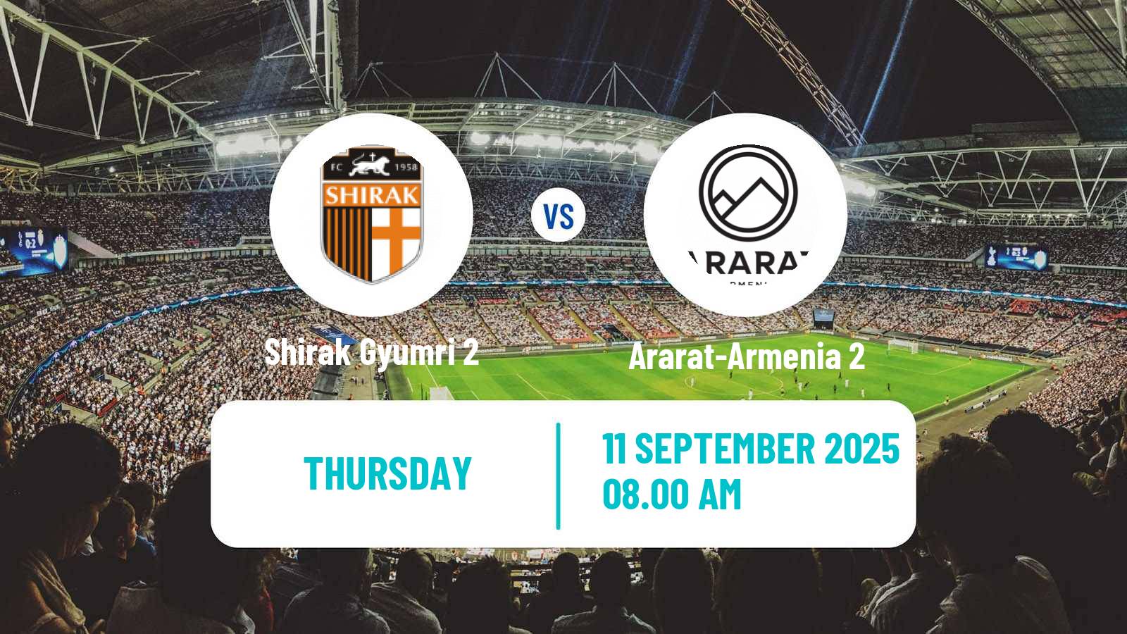 Football Armenian First League Shirak Gyumri 2 - Ararat-Armenia 2