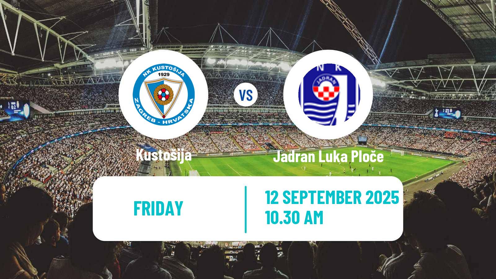 Football Croatian Druga NL Kustošija - Jadran Luka Ploče