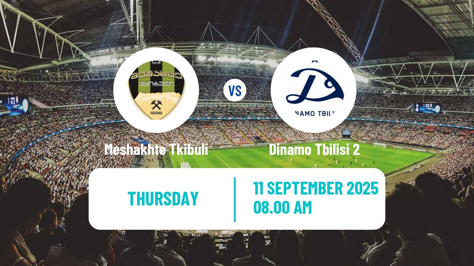 Football Georgian Erovnuli Liga 2 Meshakhte Tkibuli - Dinamo Tbilisi 2