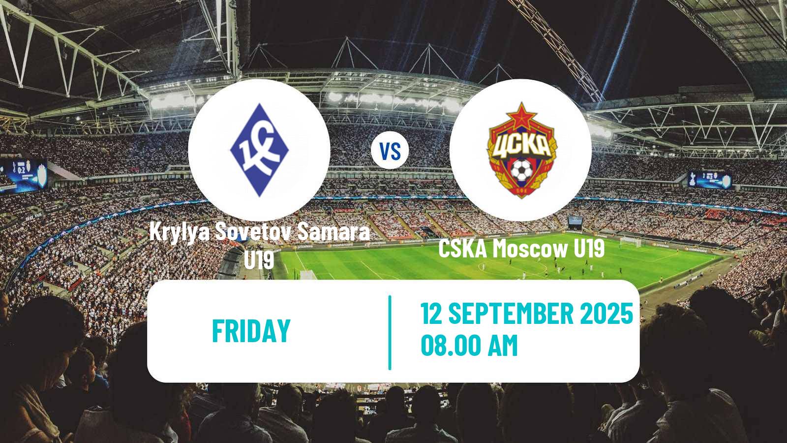 Football Russian Youth League Krylya Sovetov Samara U19 - CSKA Moscow U19