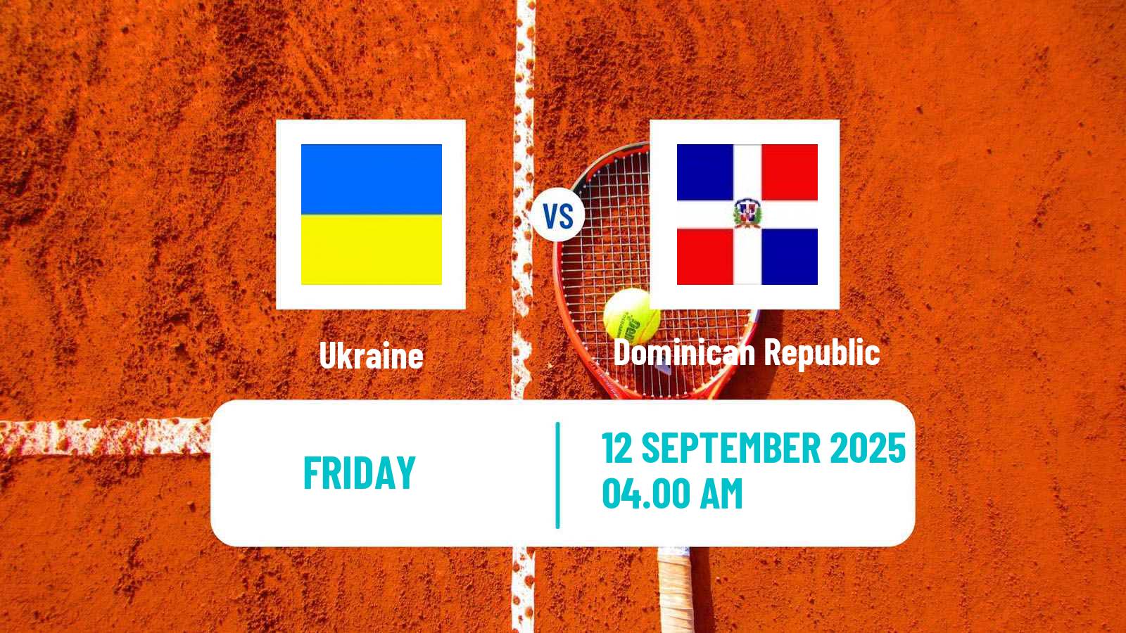 Tennis Davis Cup World Group II Teams Ukraine - Dominican Republic