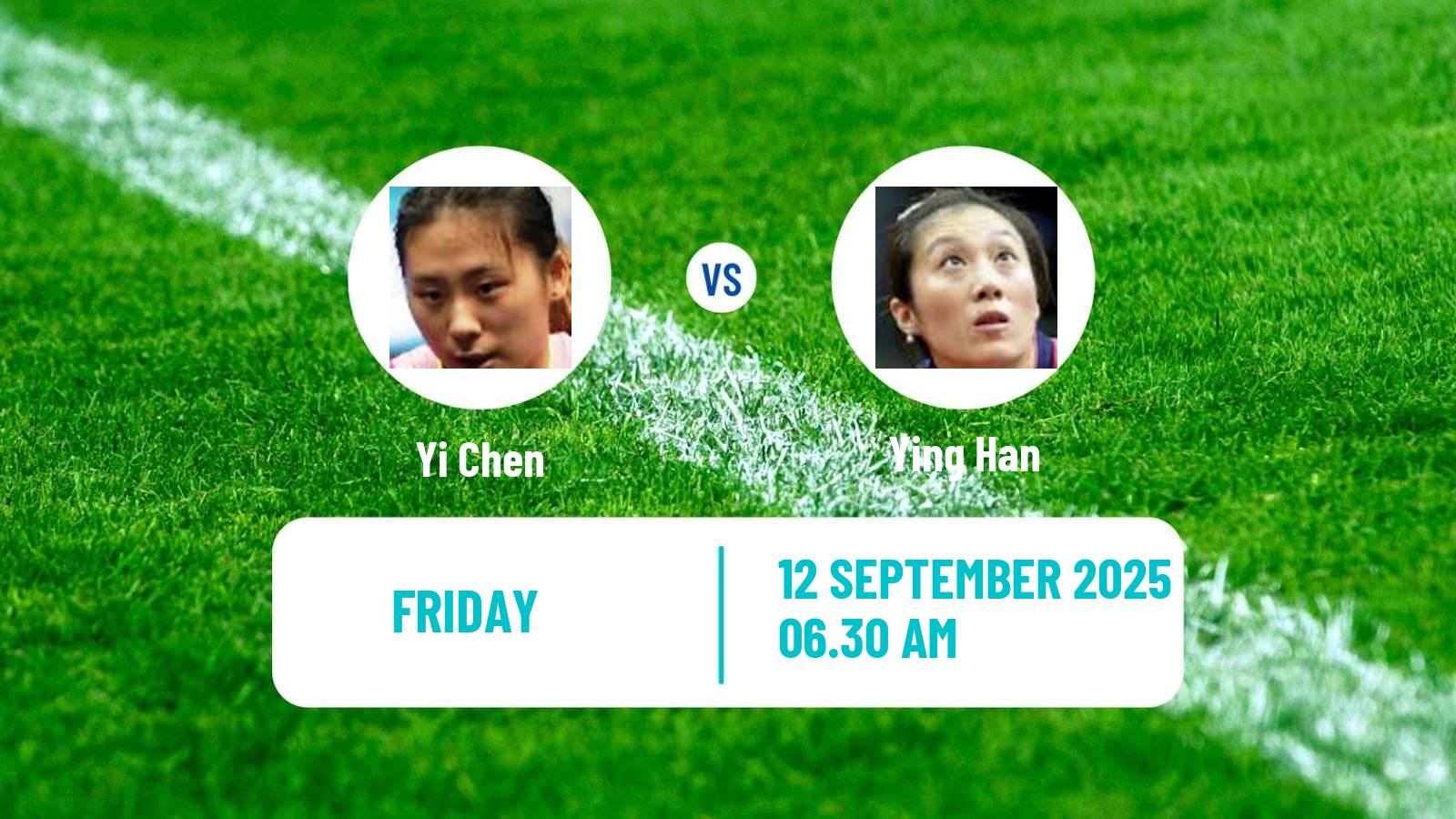 Table tennis Wtt Champions Macao Women Yi Chen - Ying Han