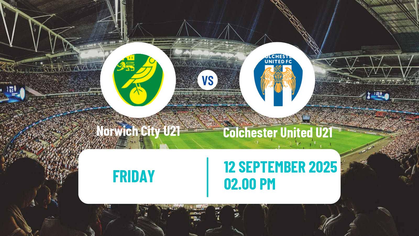 Football English Premier League Cup Norwich City U21 - Colchester United U21