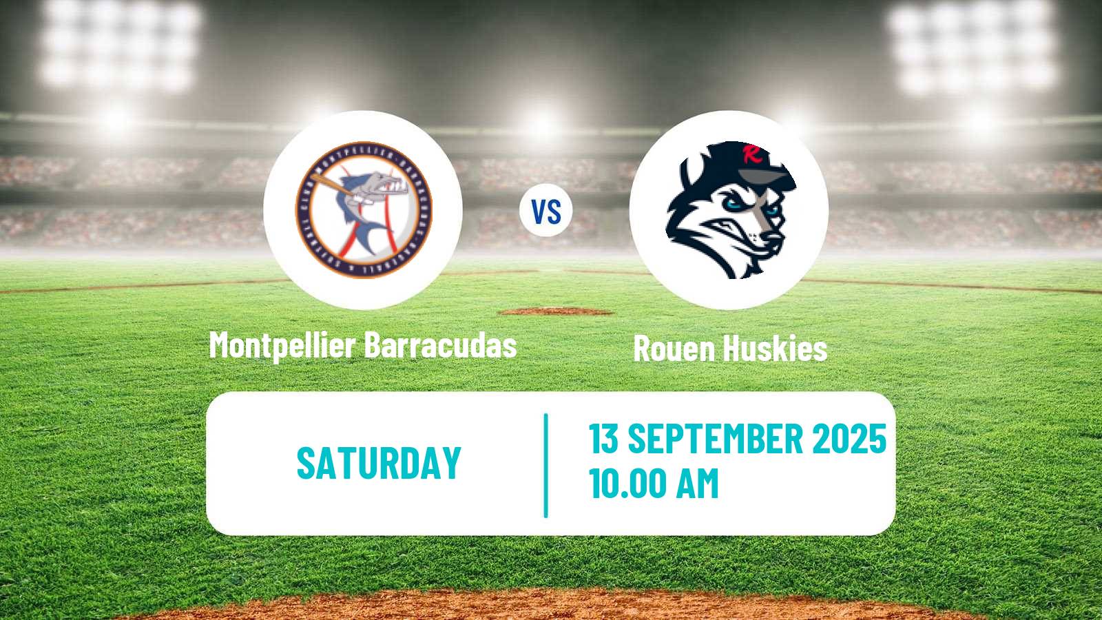 Baseball French Division 1 Baseball Montpellier Barracudas - Rouen Huskies