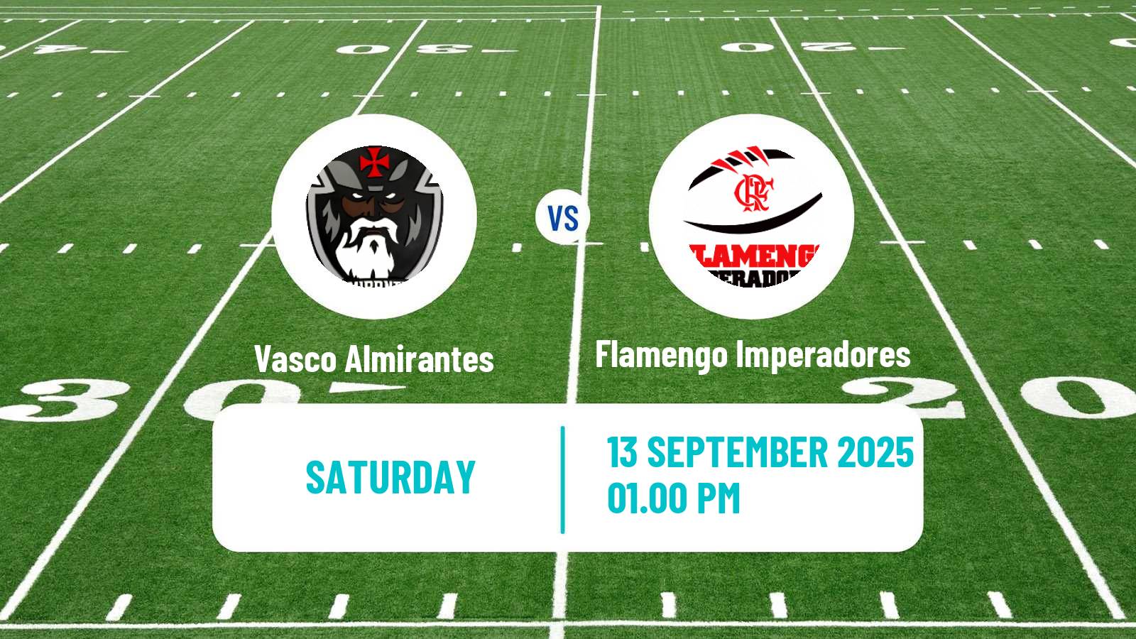 American football Brazilian BFA Vasco Almirantes - Flamengo Imperadores