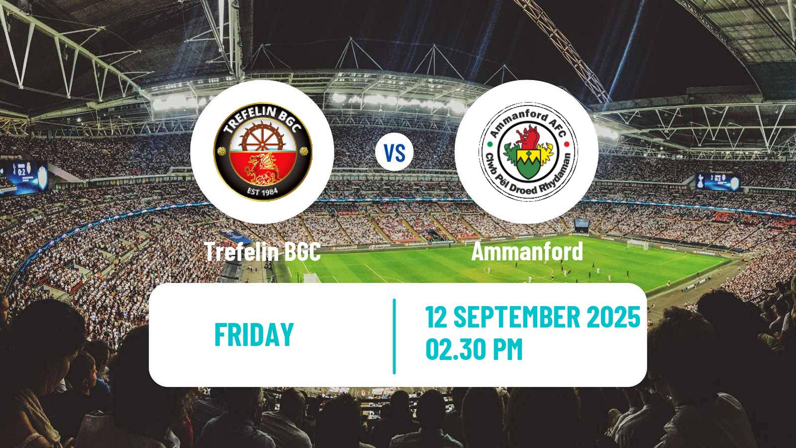 Football Welsh Cymru South Trefelin - Ammanford