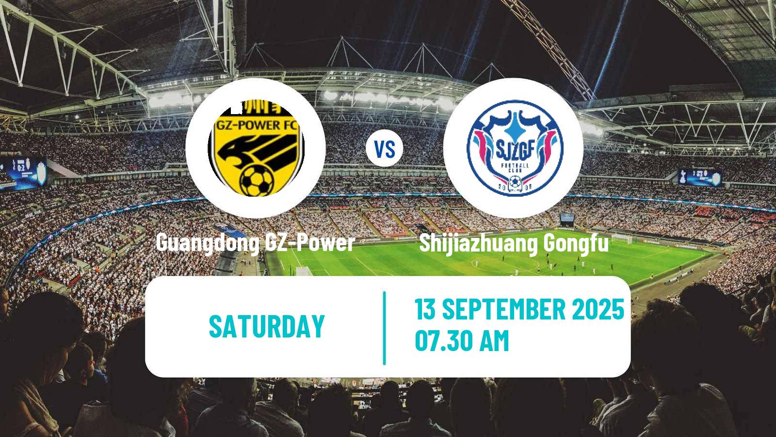 Football Chinese Jia League Guangdong GZ-Power - Shijiazhuang Gongfu