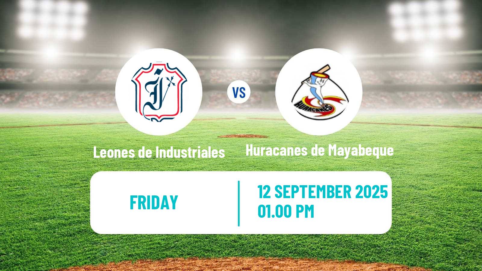 Baseball Cuba Serie Nacional Baseball Leones de Industriales - Huracanes de Mayabeque