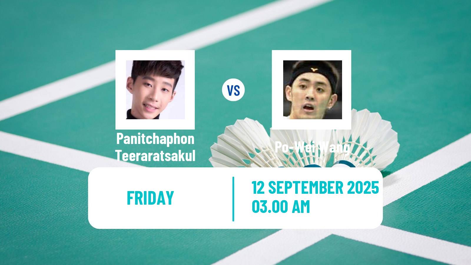 Badminton BWF World Tour Vietnam Open Men Panitchaphon Teeraratsakul - Po-Wei Wang