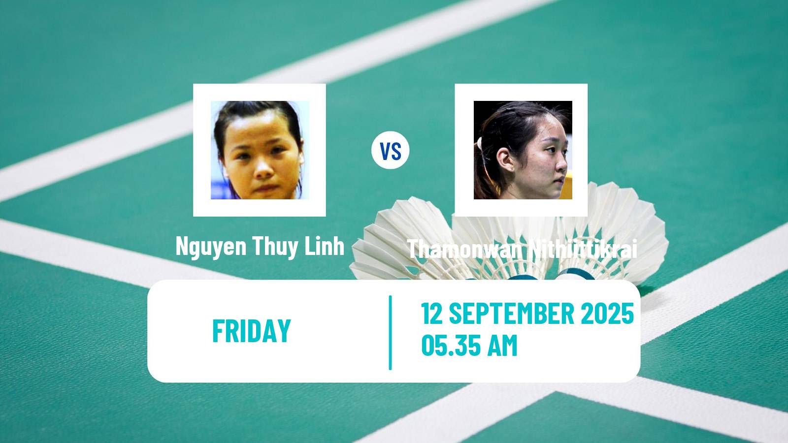 Badminton BWF World Tour Vietnam Open Women Nguyen Thuy Linh - Thamonwan Nithiittikrai