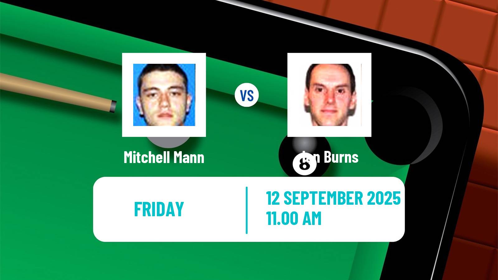 Snooker English Open Mitchell Mann - Ian Burns