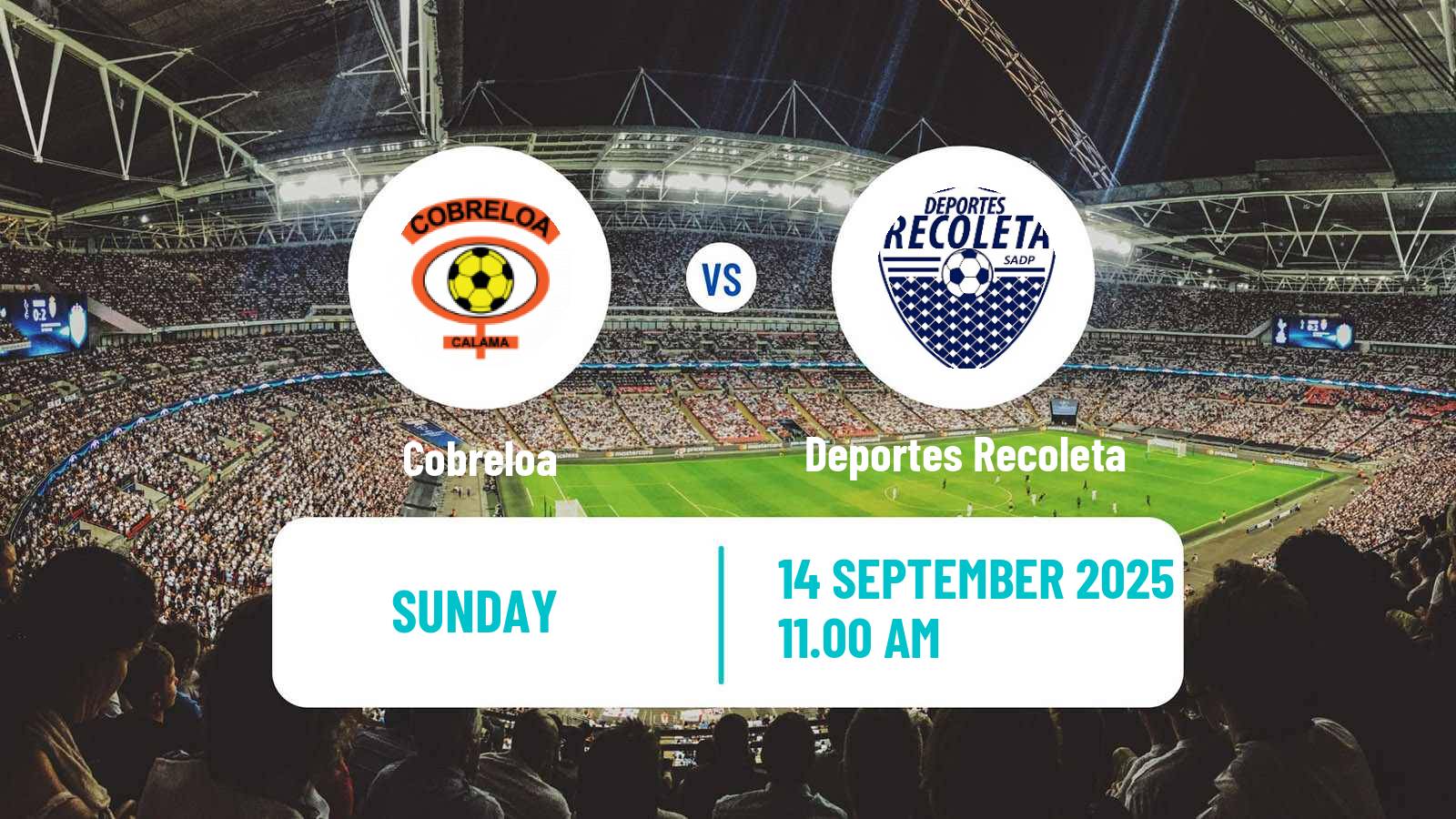 Football Chilean Primera B Cobreloa - Deportes Recoleta