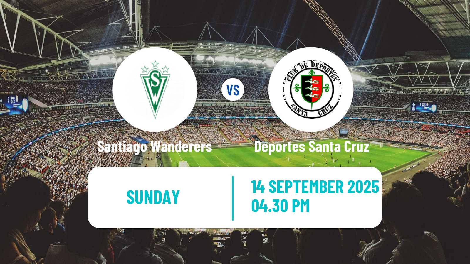 Football Chilean Primera B Santiago Wanderers - Deportes Santa Cruz