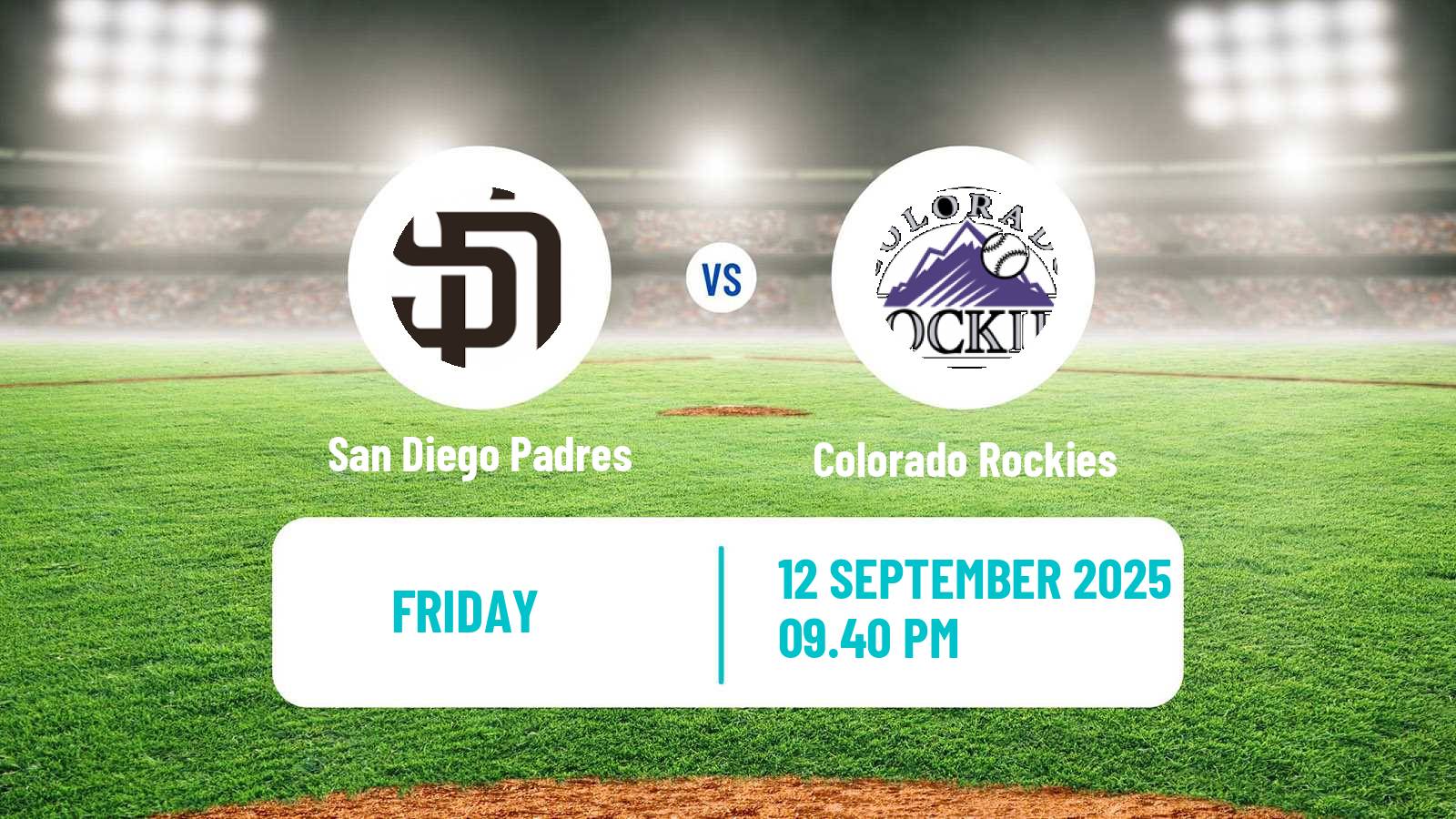 Baseball MLB San Diego Padres - Colorado Rockies