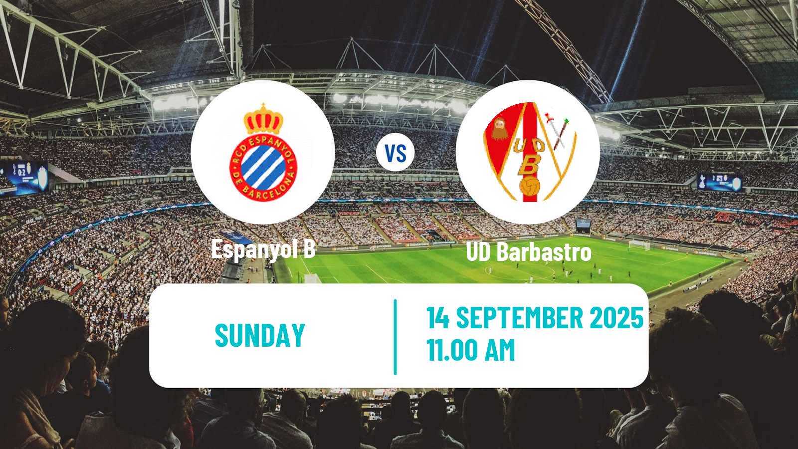 Football Spanish Segunda RFEF - Group 3 Espanyol B - Barbastro