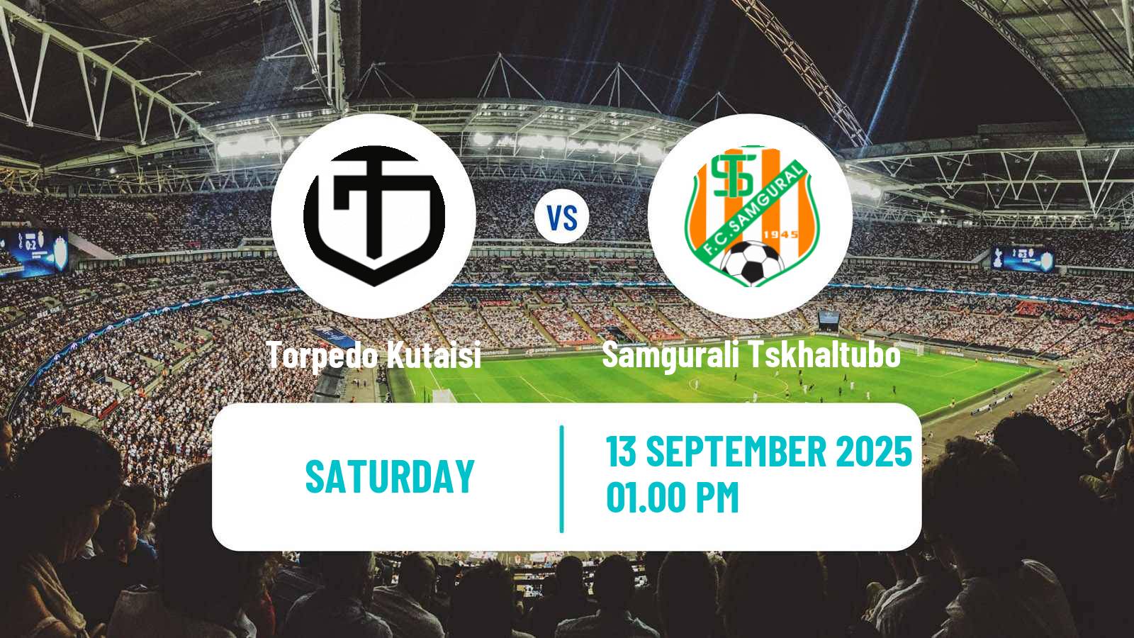 Football Georgian Erovnuli Liga Torpedo Kutaisi - Samgurali Tskhaltubo