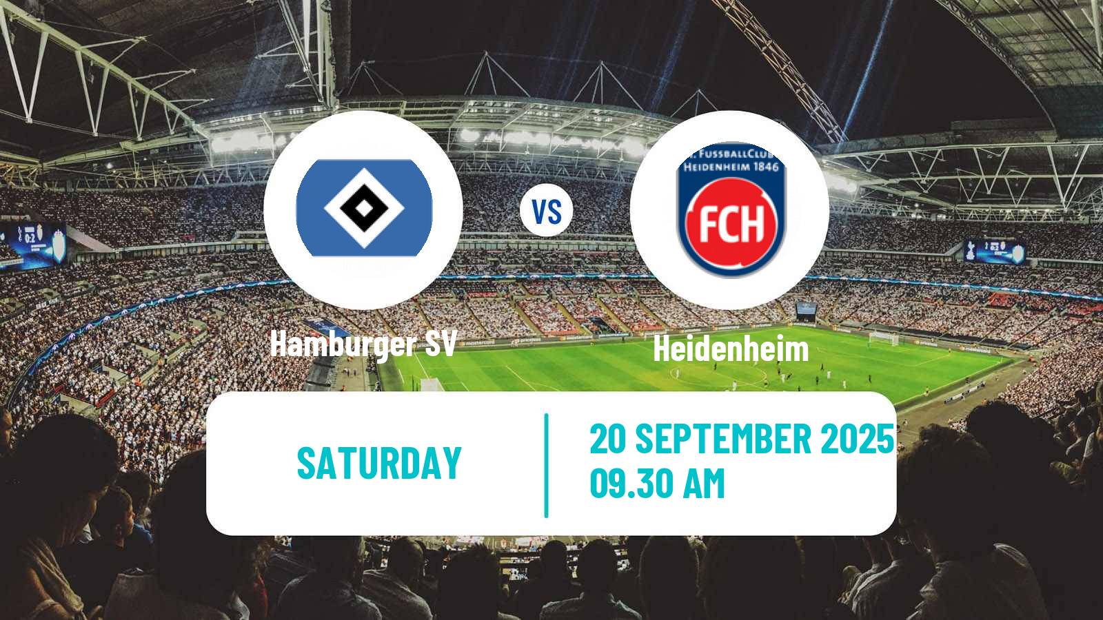 Football German Bundesliga Hamburger SV - Heidenheim