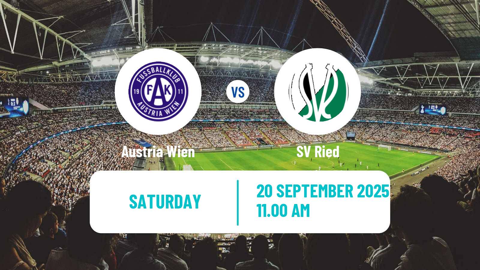 Football Austrian Bundesliga Austria Wien - Ried
