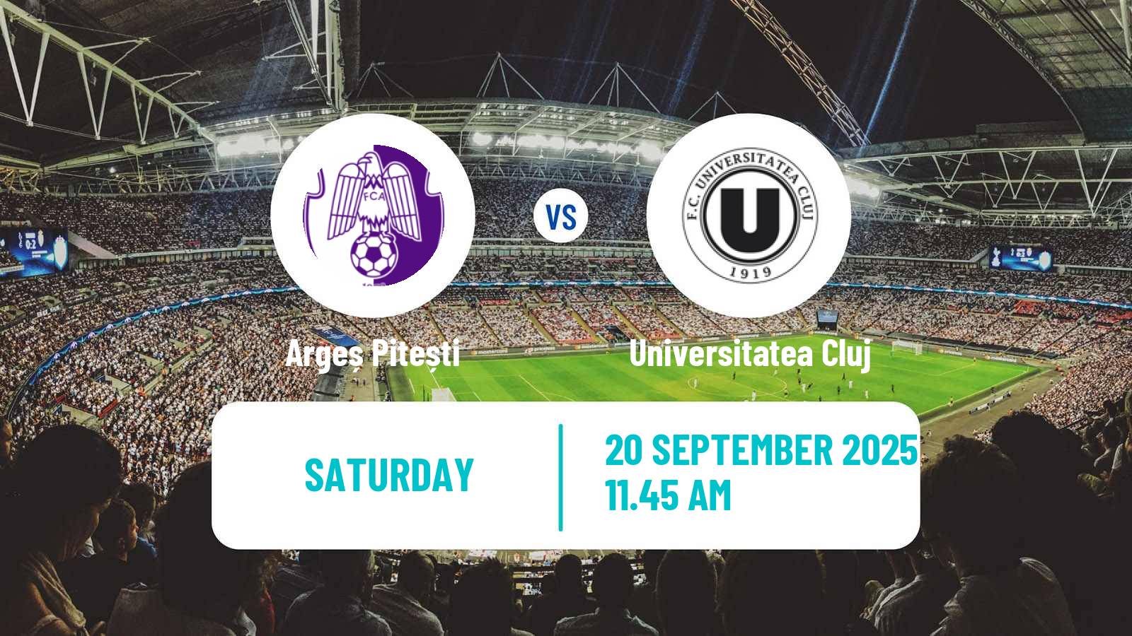 Football Romanian Liga 1 Argeș Pitești - Universitatea Cluj
