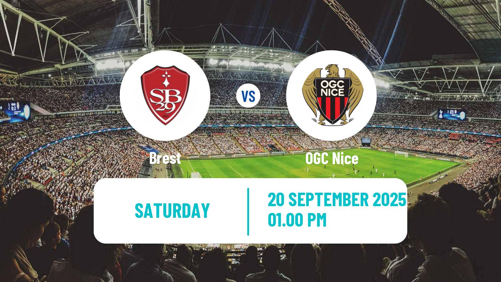Football French Ligue 1 Brest - Nice