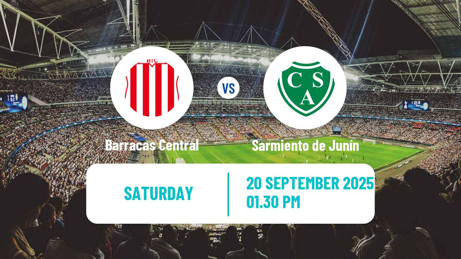 Football Argentinian Liga Profesional Barracas Central - Sarmiento de Junín