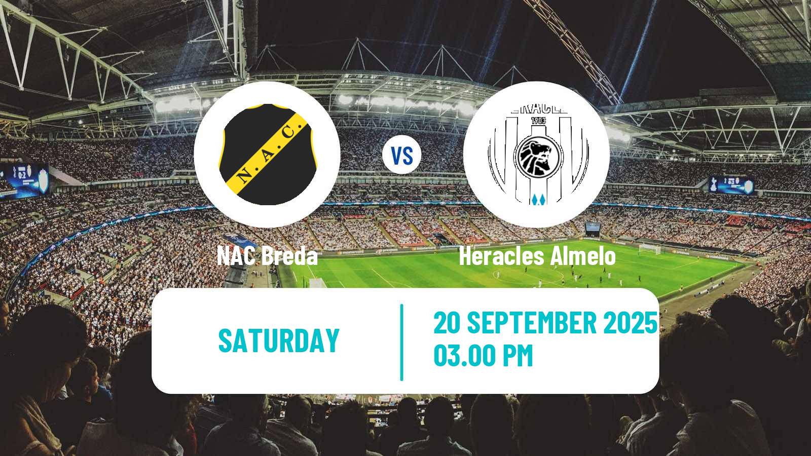 Football Dutch Eredivisie NAC Breda - Heracles Almelo