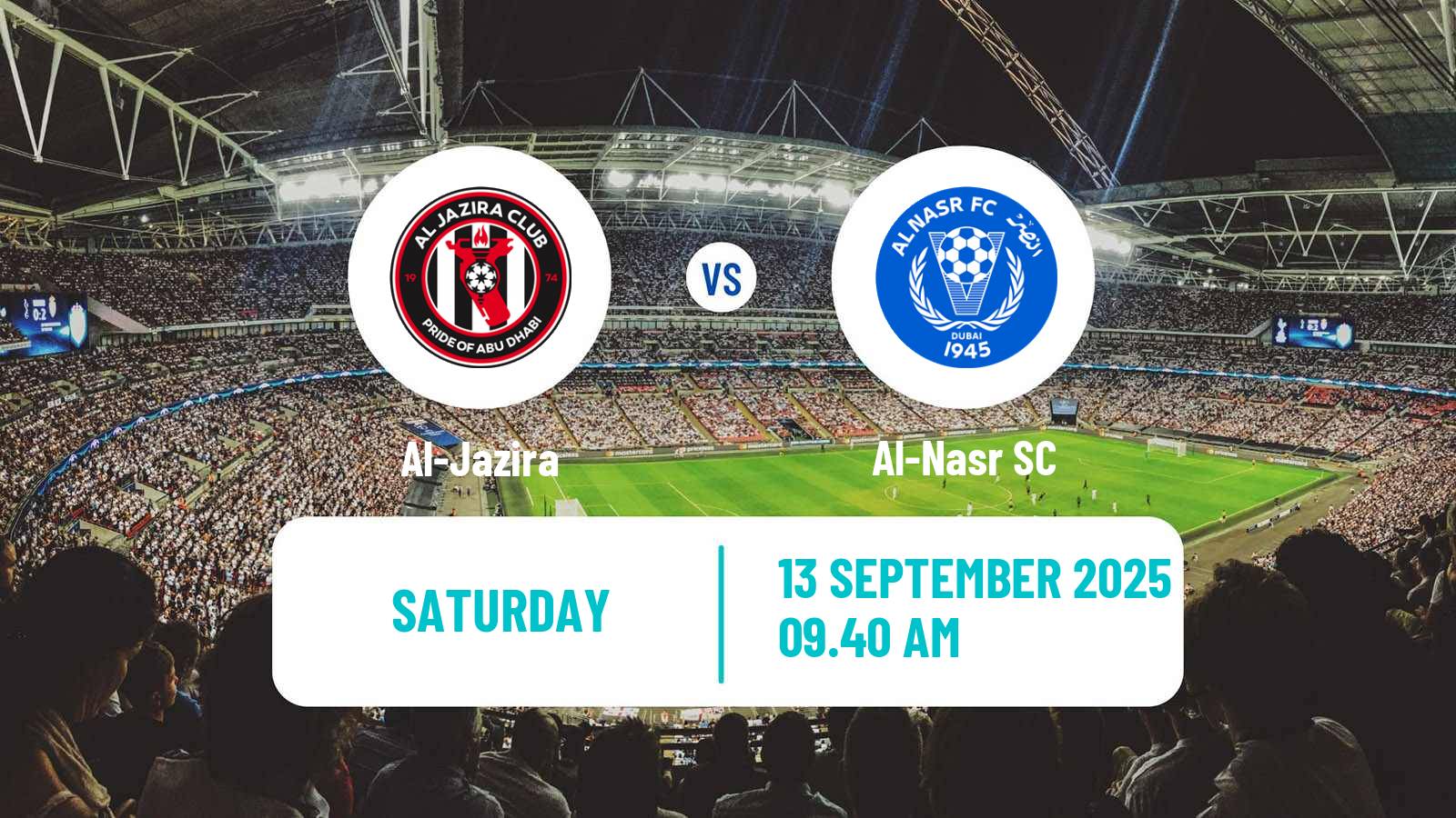 Football UAE Football League Al-Jazira - Al-Nasr
