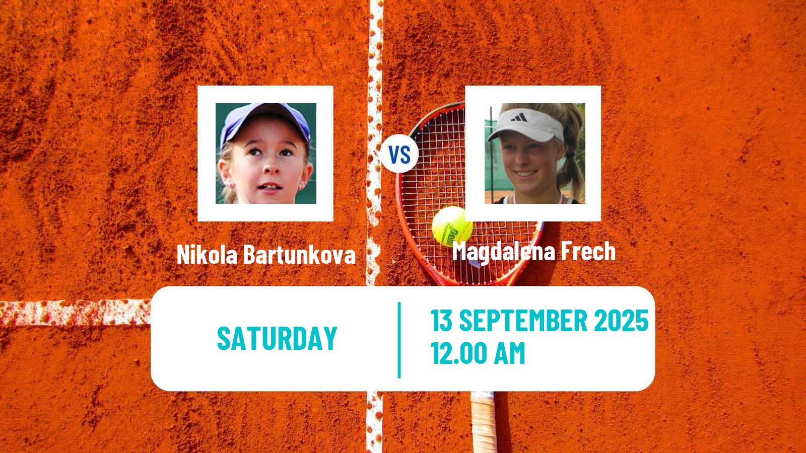 Tennis WTA Guadalajara Nikola Bartunkova - Magdalena Frech