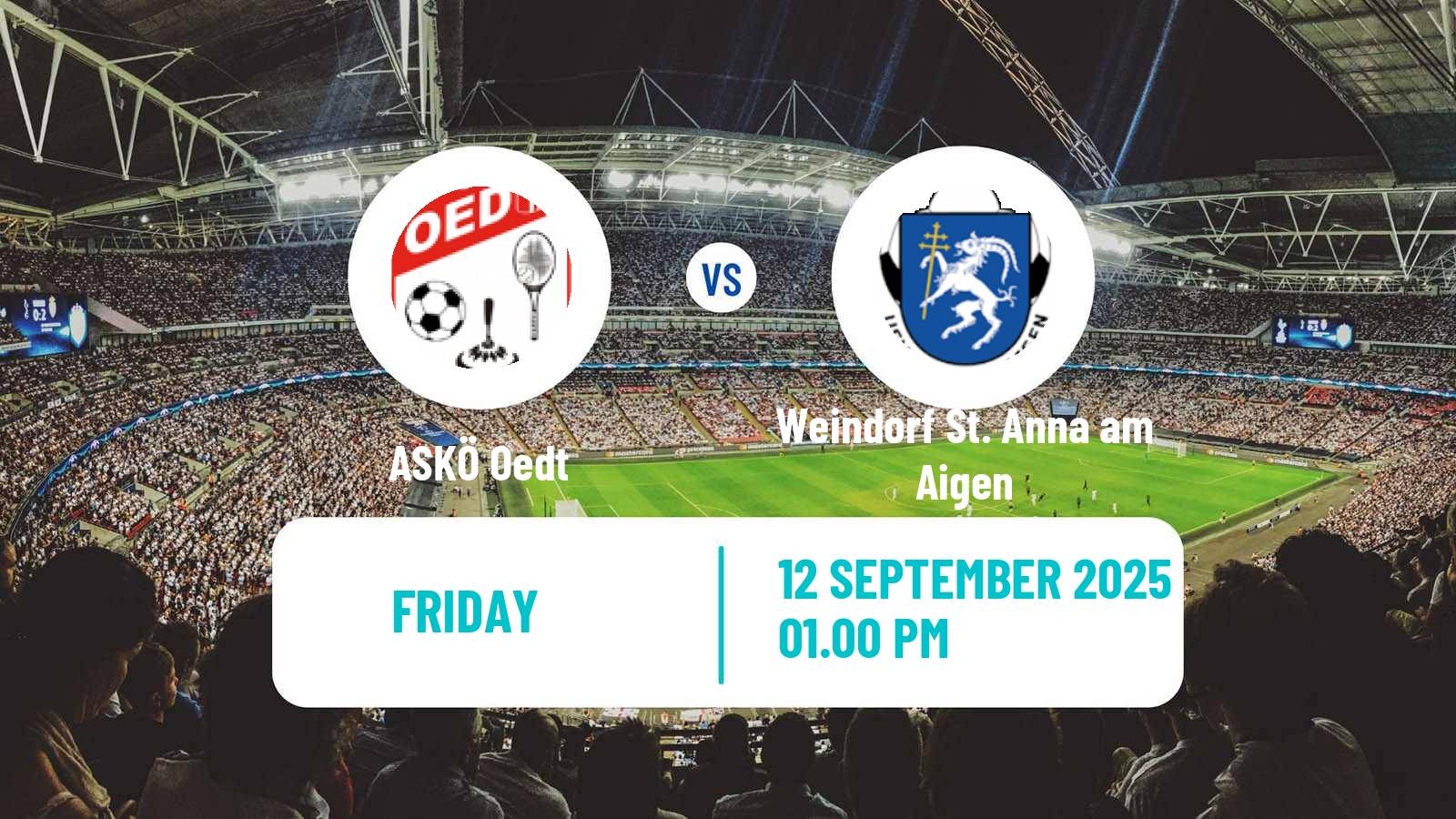 Football Austrian Regionalliga Central ASKÖ Oedt - Weindorf St. Anna am Aigen